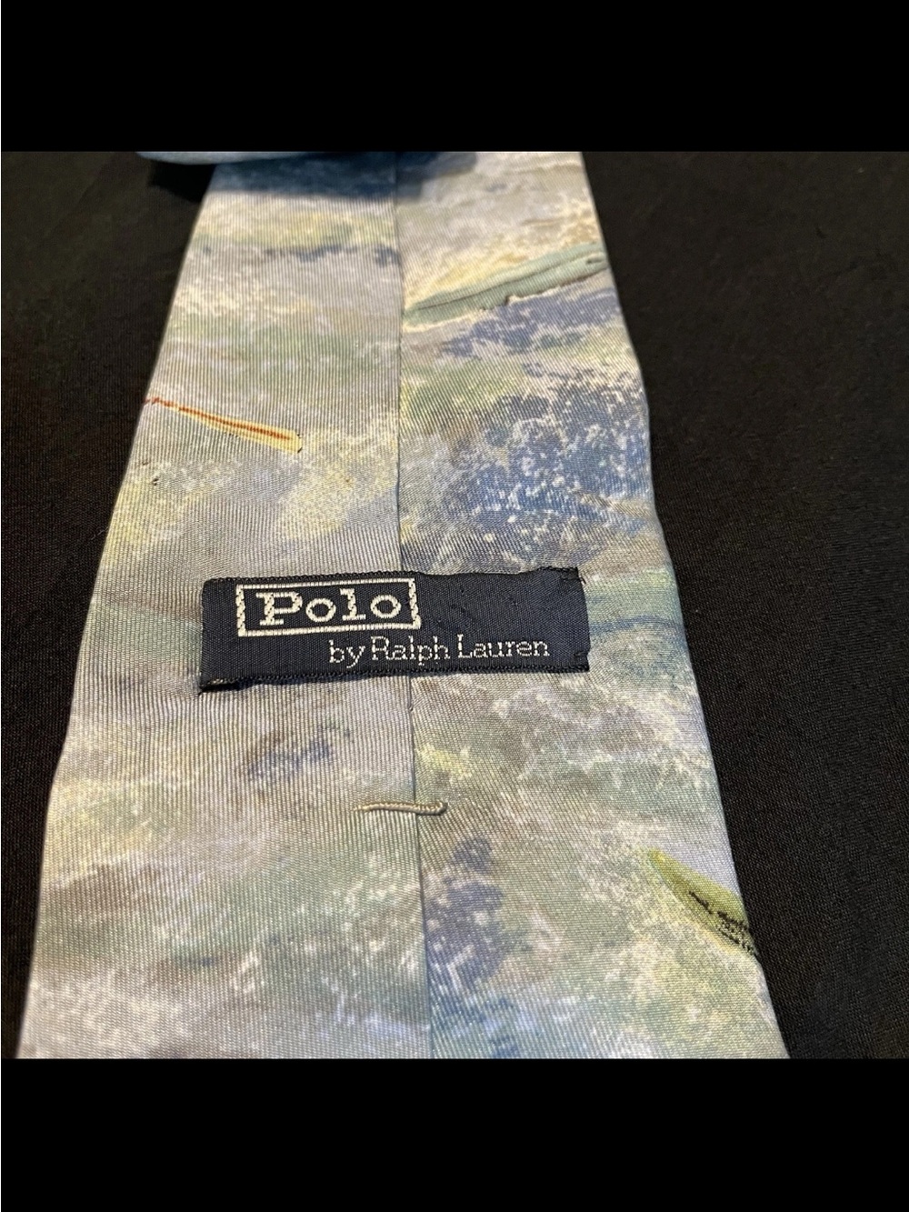 Vintage Polo Ralph Lauren Silk Necktie Handmade White Water Rafting Kayak Tie - Picture 2 of 4